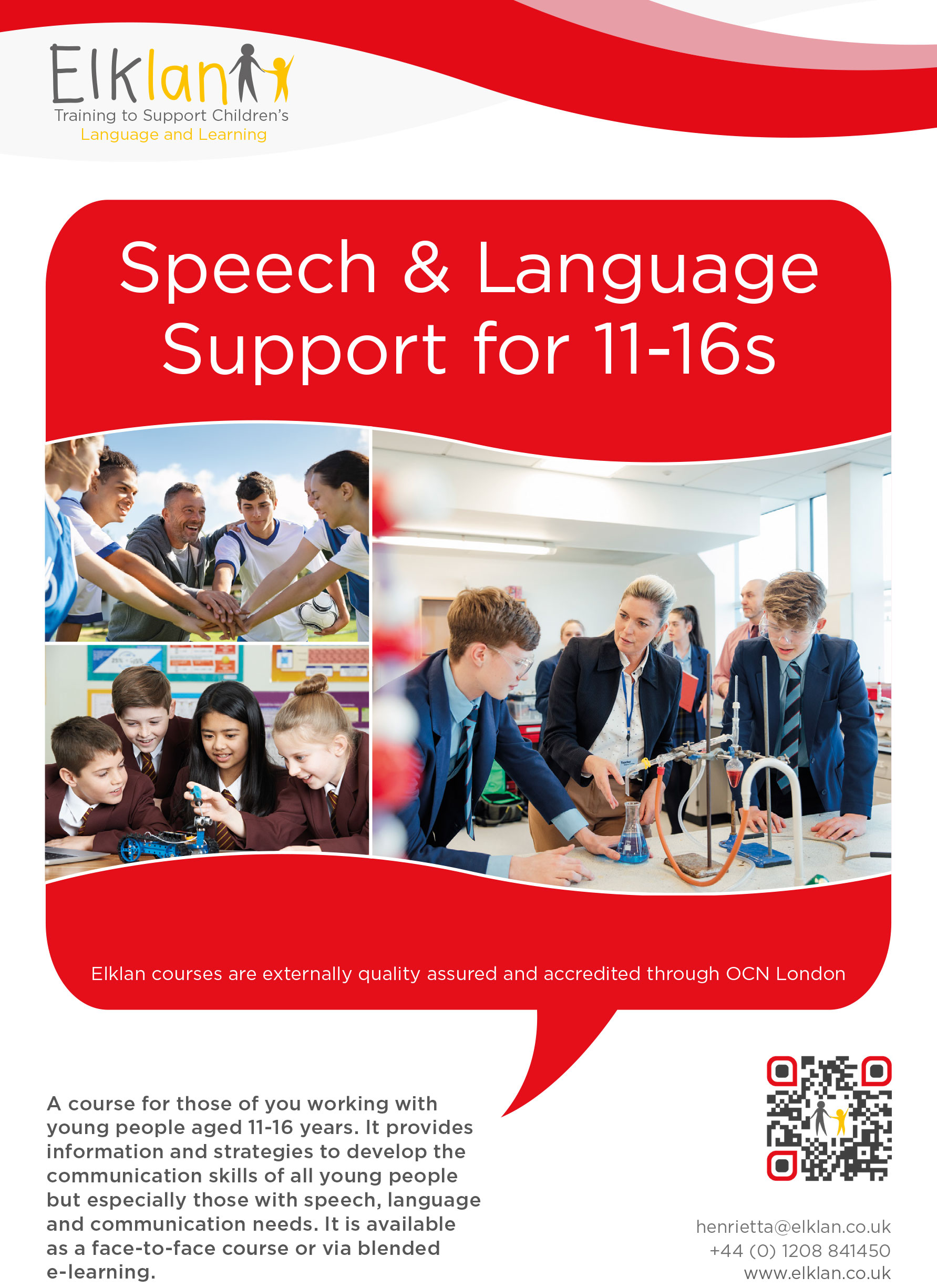 Speech and Language Support for 11-16s flyer - 100 copies