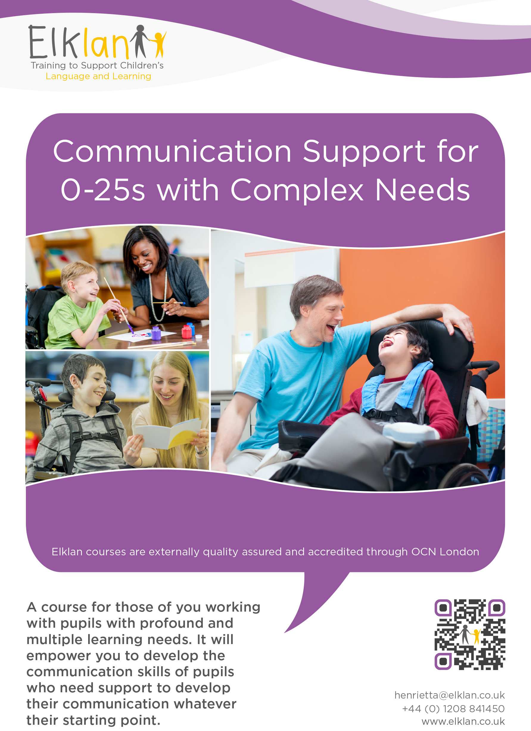 Communication Support for 0-25s with Complex Needs flyer - 100 copies