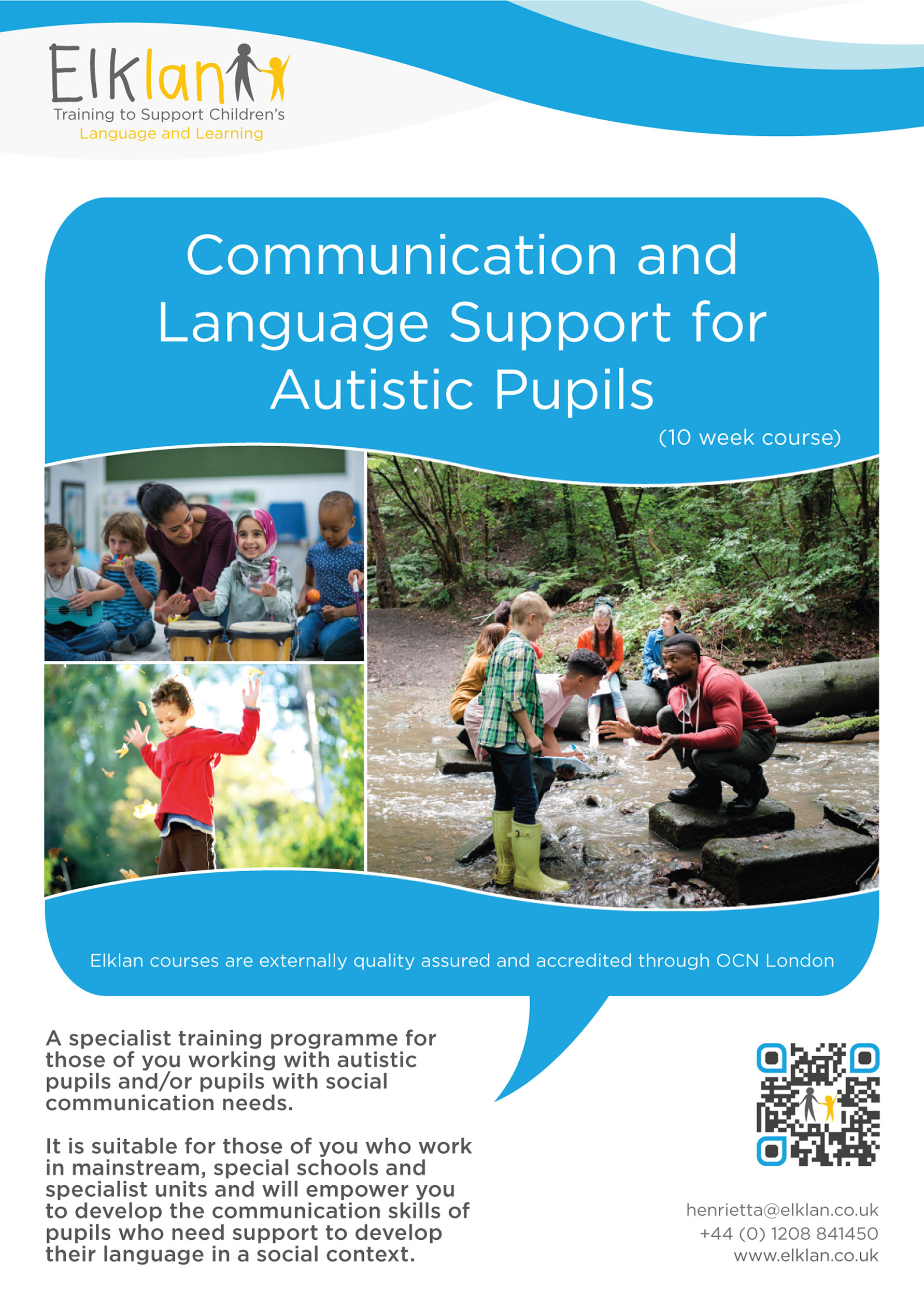 Speech and Language Support for Verbal Pupils with ASD flyer - 100 copies