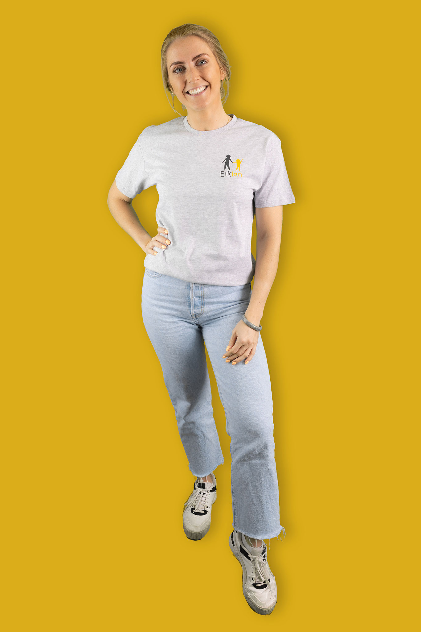 Elklan-branded Heather Grey T-shirt sample image