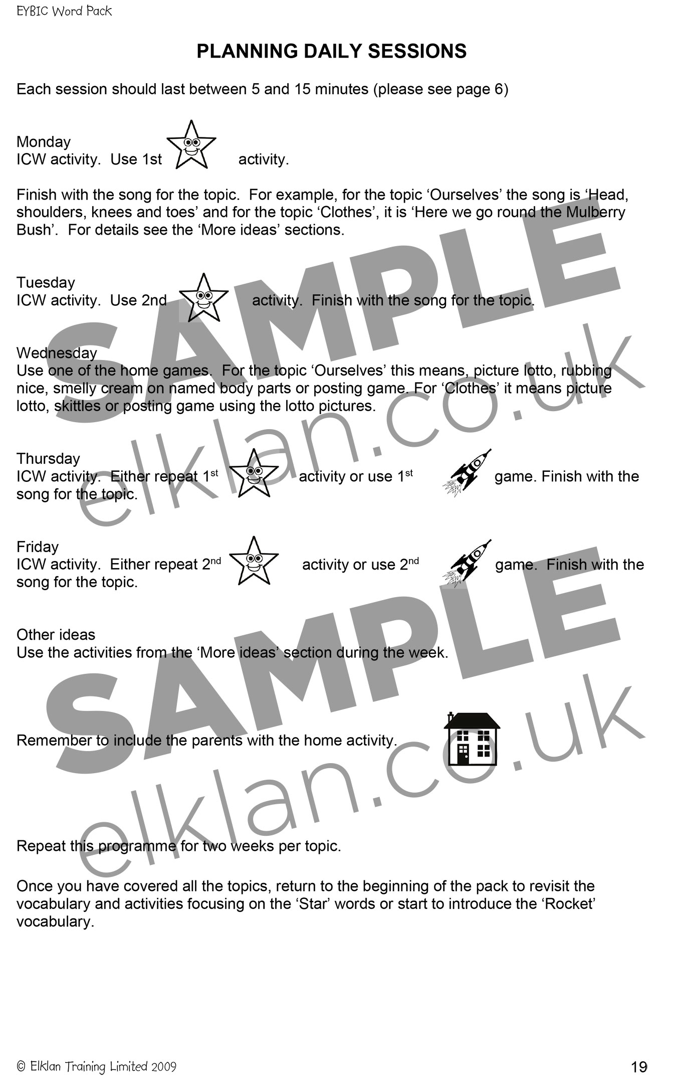 EYBIC Word Pack Manual sample image
